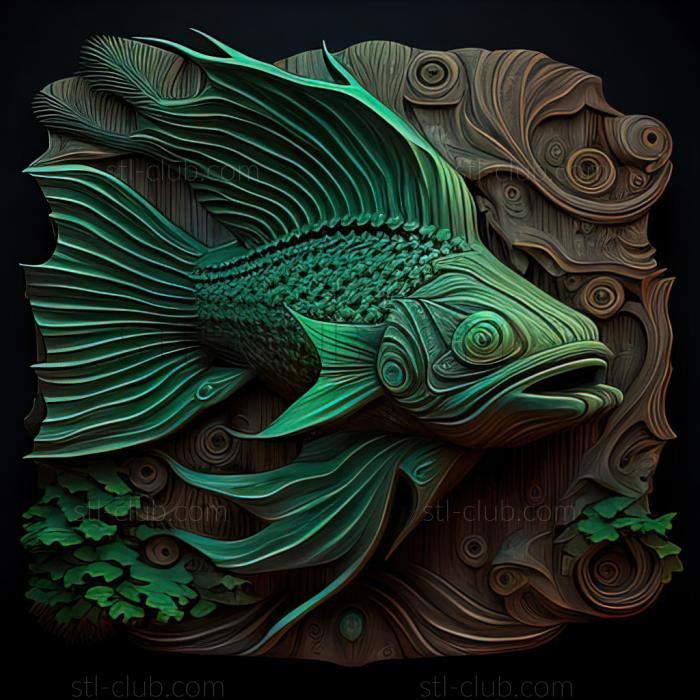 st Green swordsman fish